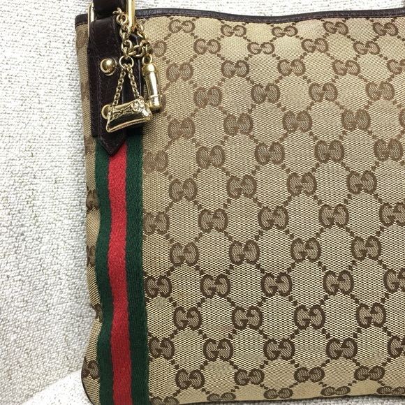 Gucci authentic brown monogram canvas crossbody bag - Picture 5 of 16